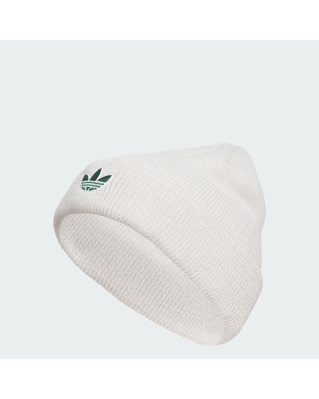 Adidas White Trefoil Beanie