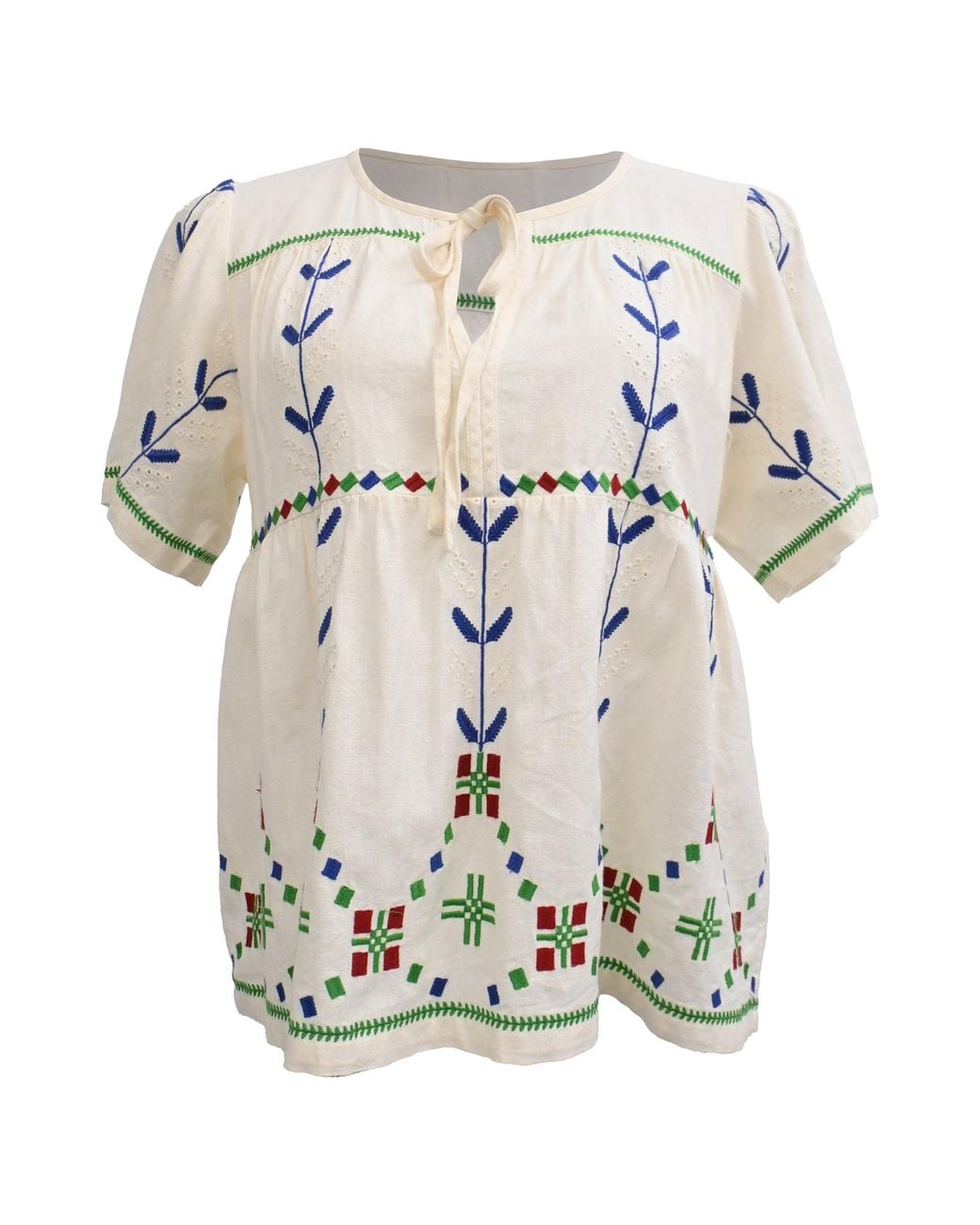 Ba&sh White Kimber Embroidered Blouse