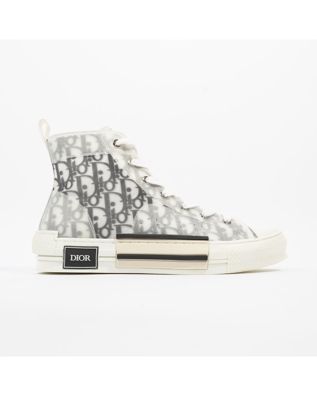 dior oblique high top white