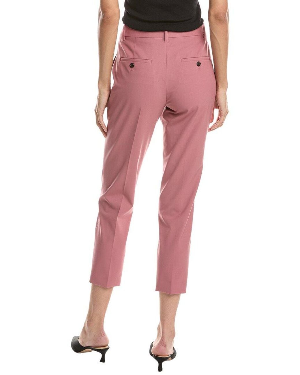 Theory Red Treeca 2 Wool-Blend Pant