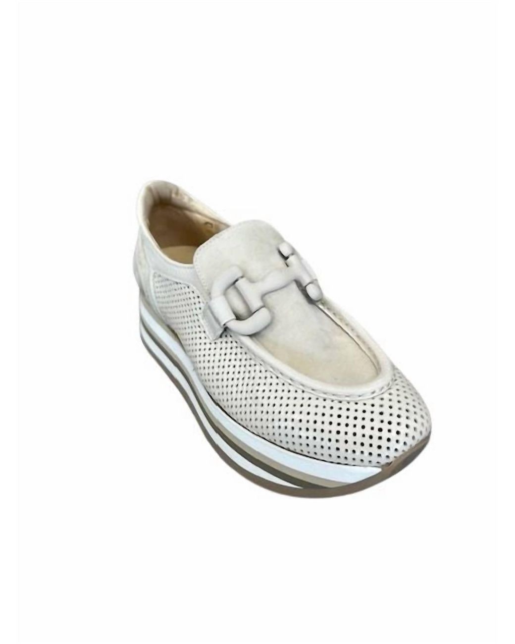 Softwaves White Clarice Platform Loafers