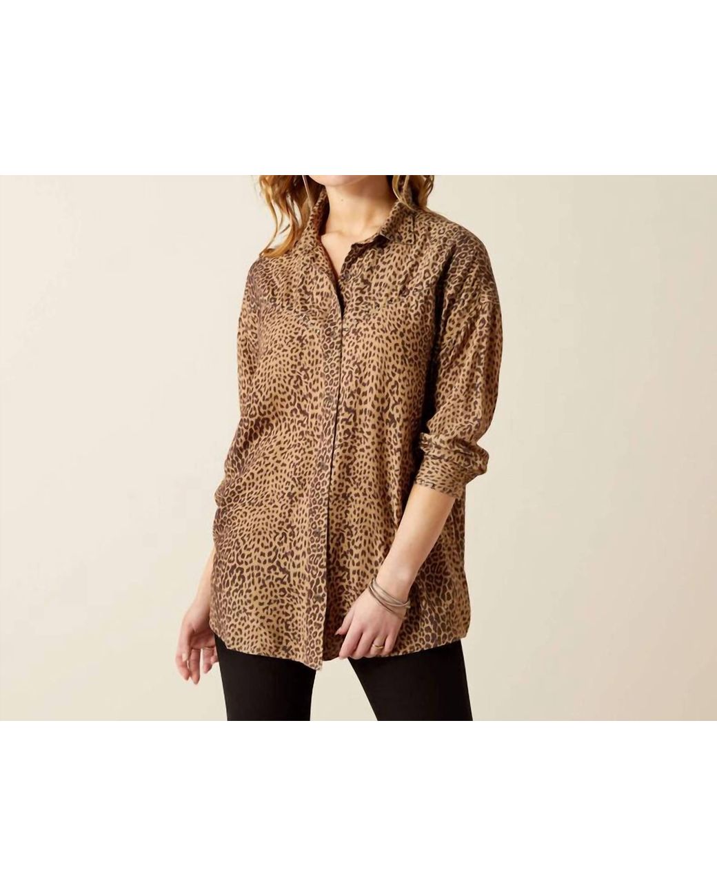 Ariat Black Relaxed Leopard Shirt