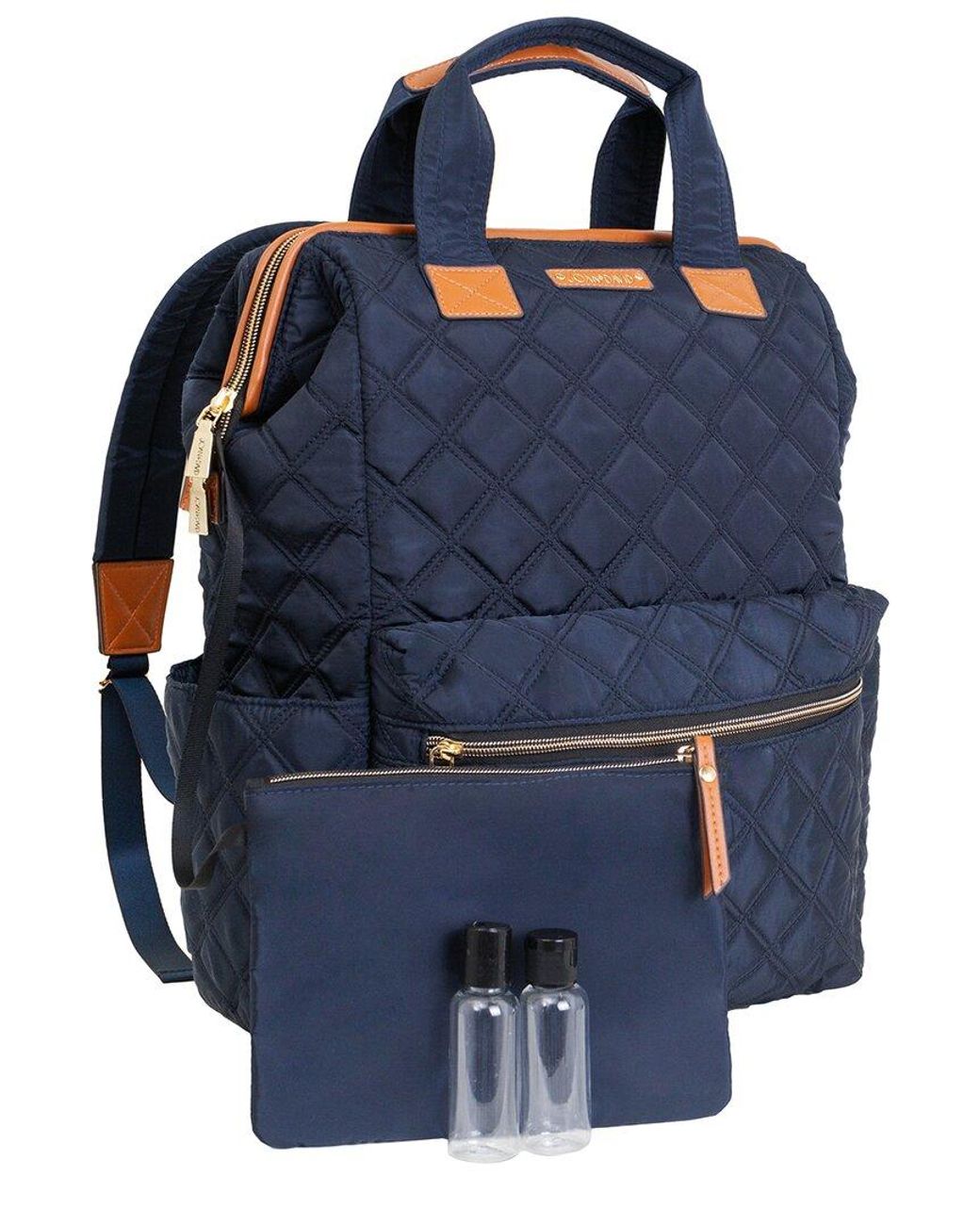 Joan & David Diamond Quilted Nylon Workbook Backpack in Blue | Lyst