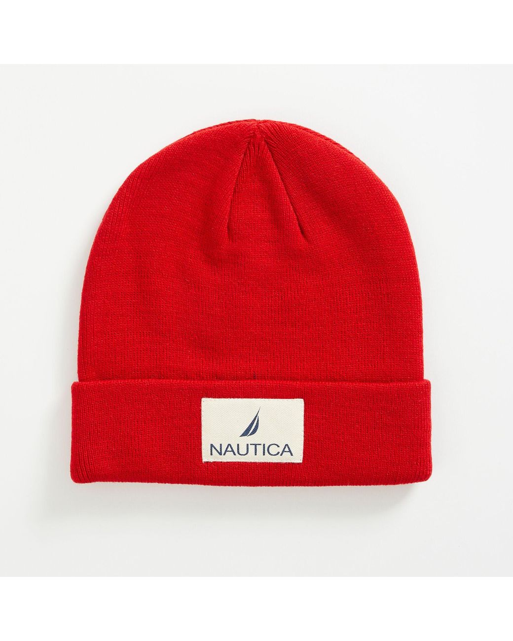 red nautica beanie