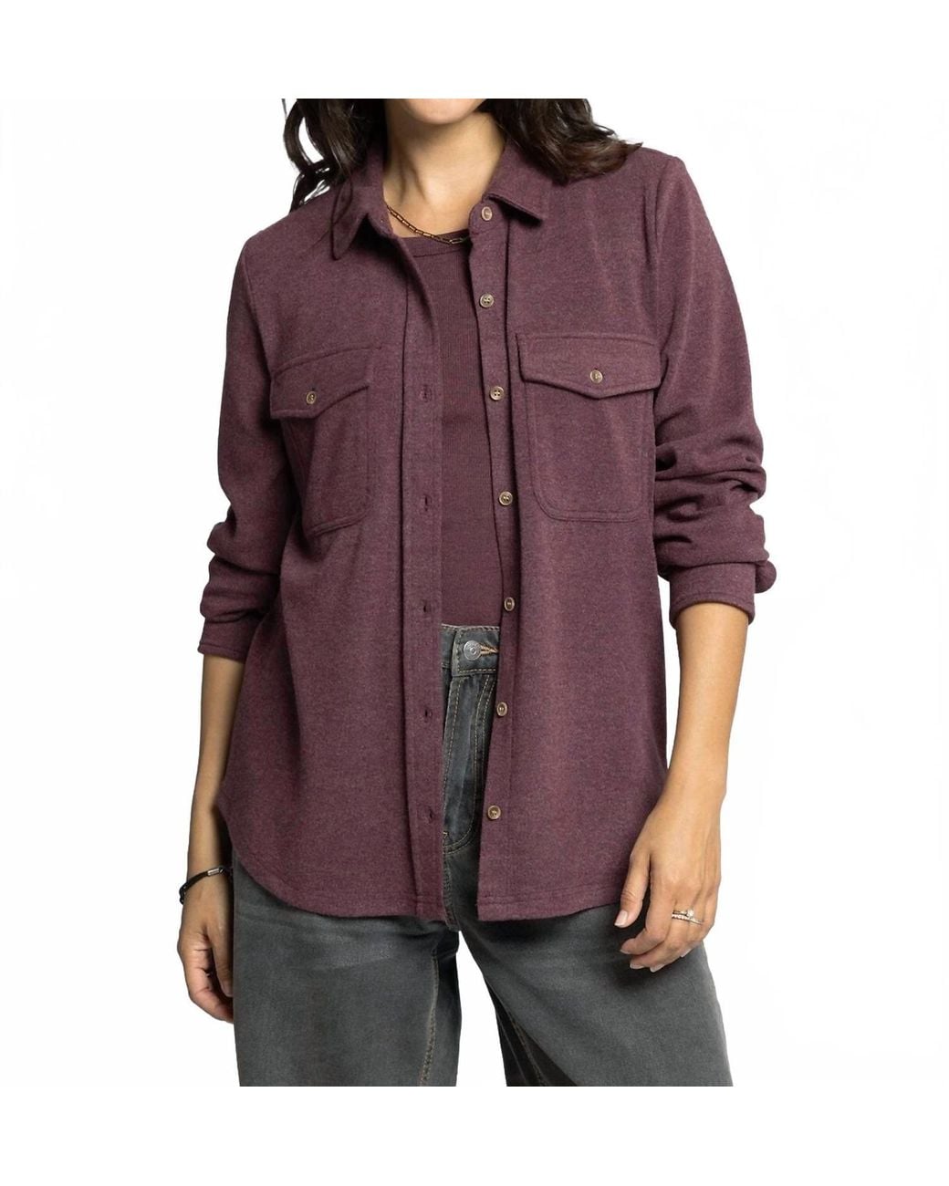 Thread & Supply Purple Cassian Shirt