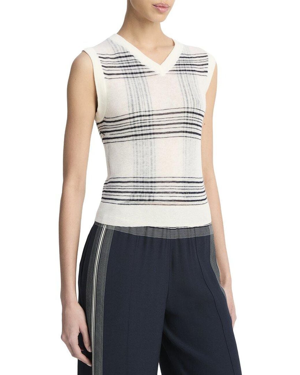 Vince Blue V-Neck Vest