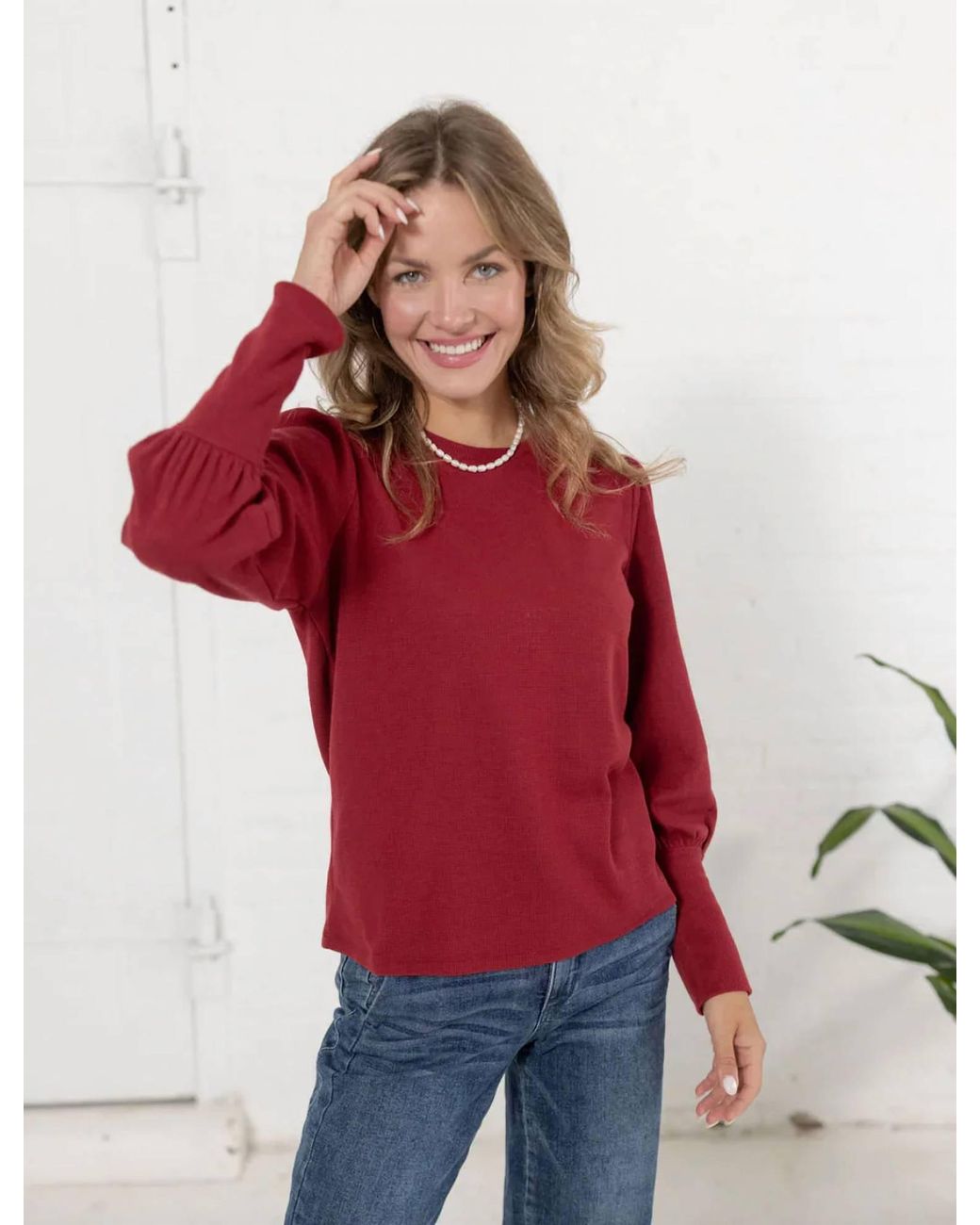 Mac & Me Gathered Shoulder Top