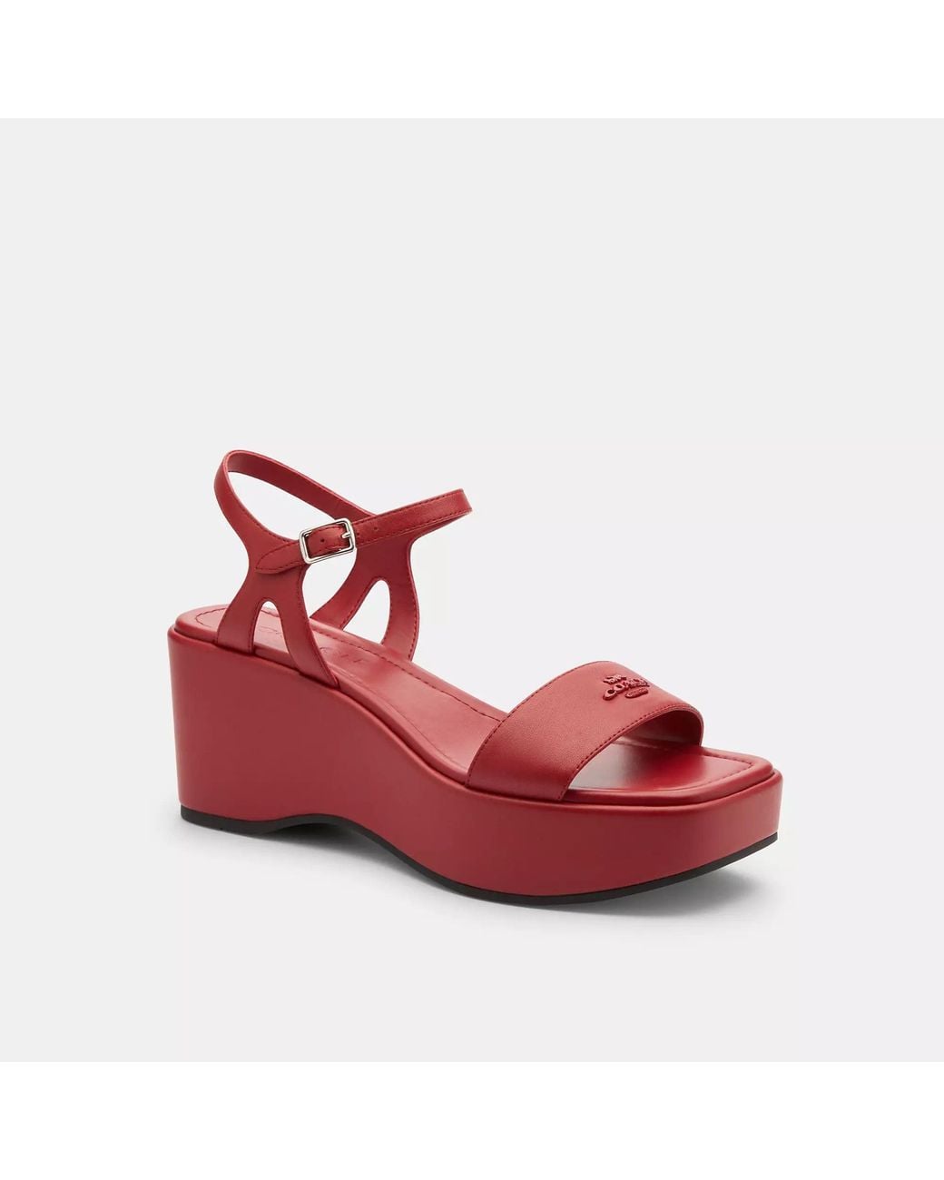 靴 COACH archive wedgesole sandal red Italy COACH Gale Wedge Sandal in Red | Lyst