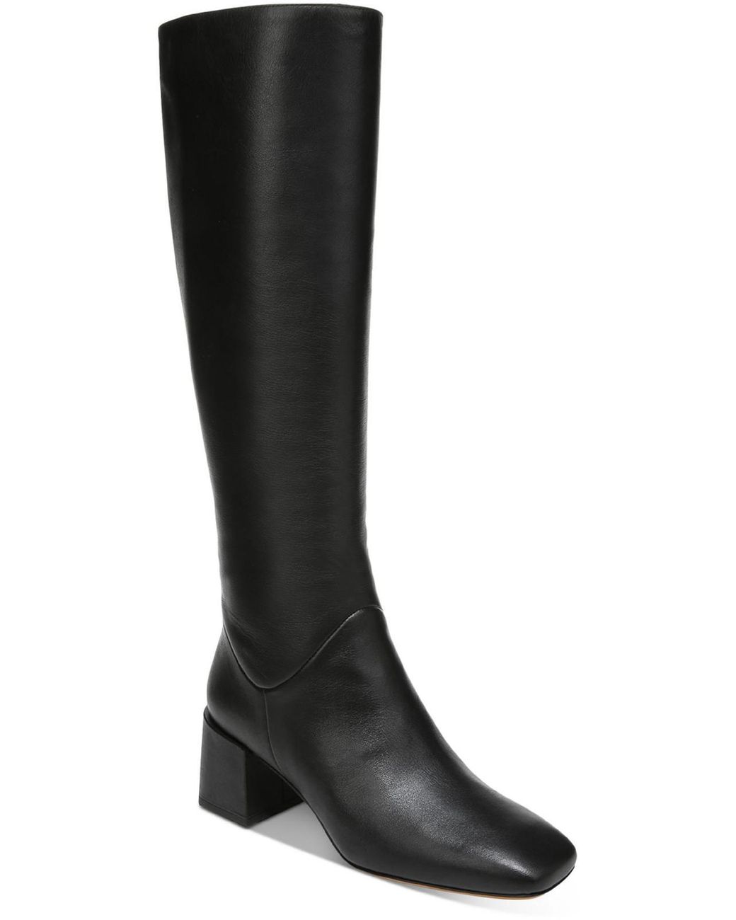 Vince Kendra Leather Square Toe Kneehigh Boots in Black Lyst