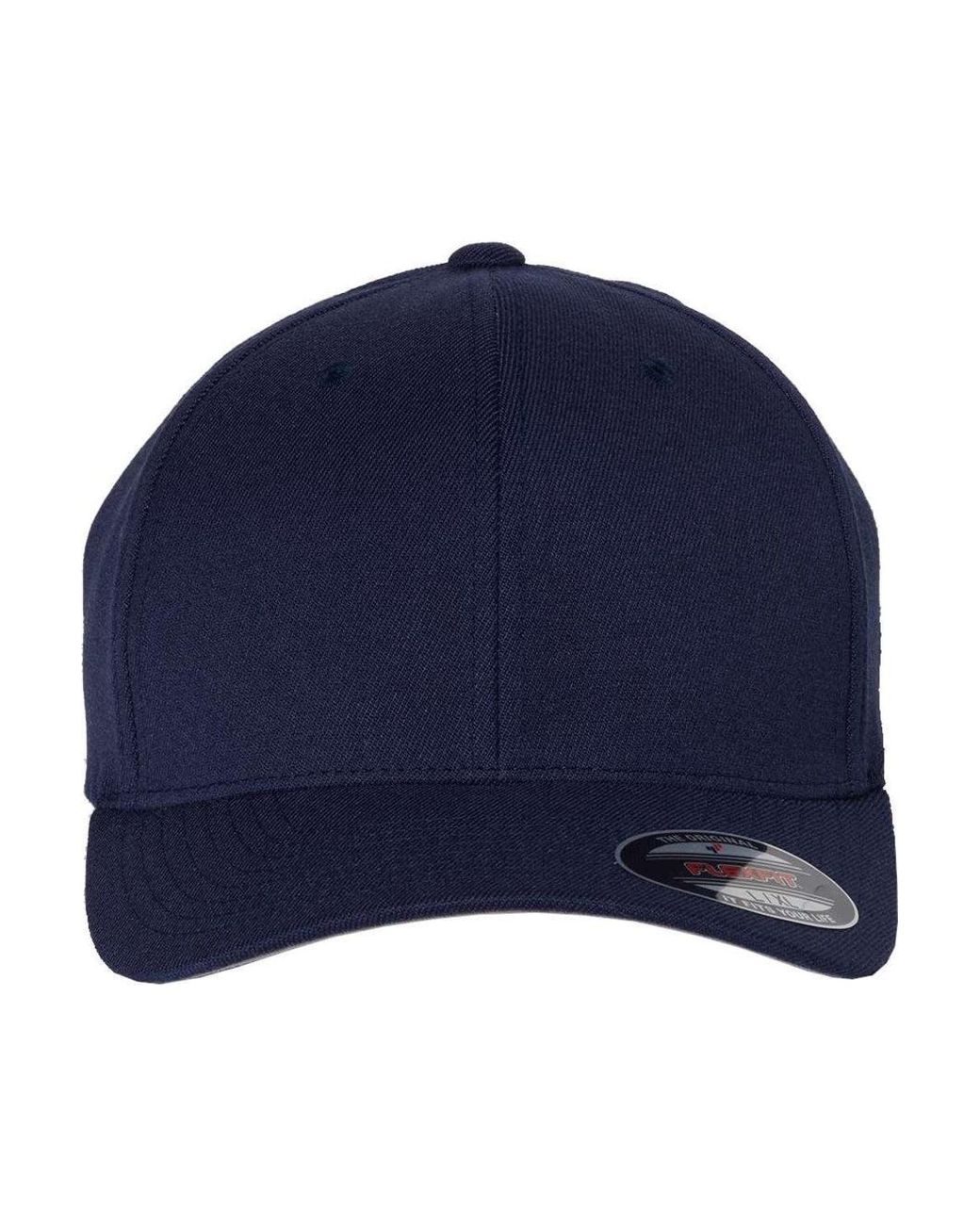 Flexfit Blue Wool-Blend Cap for men