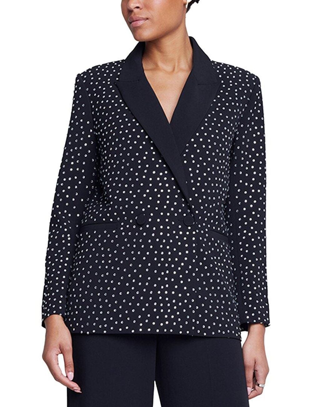 L'Agence Blue Jericho Rhinestones Blazer