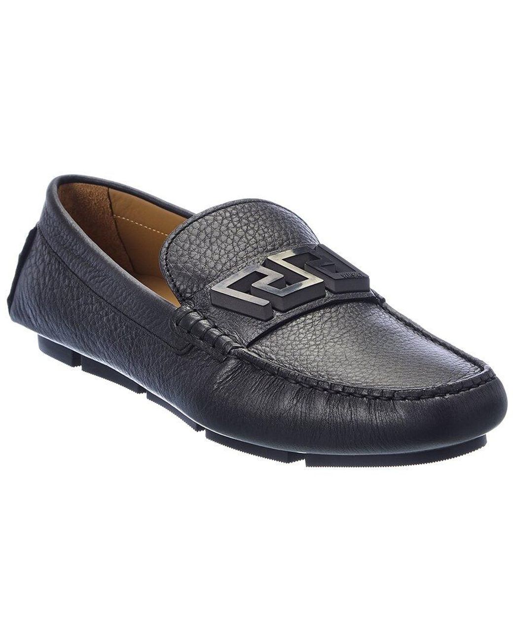 Versace La Greca Leather Loafer in Blue for Men Lyst