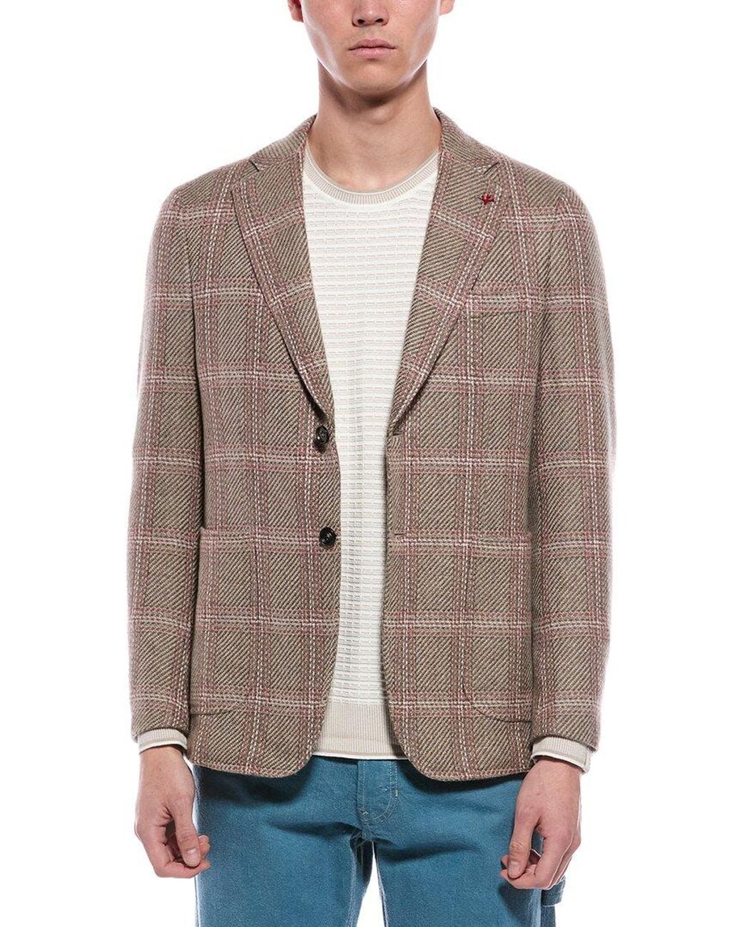 Isaia Brown Cashmere Jacket for men