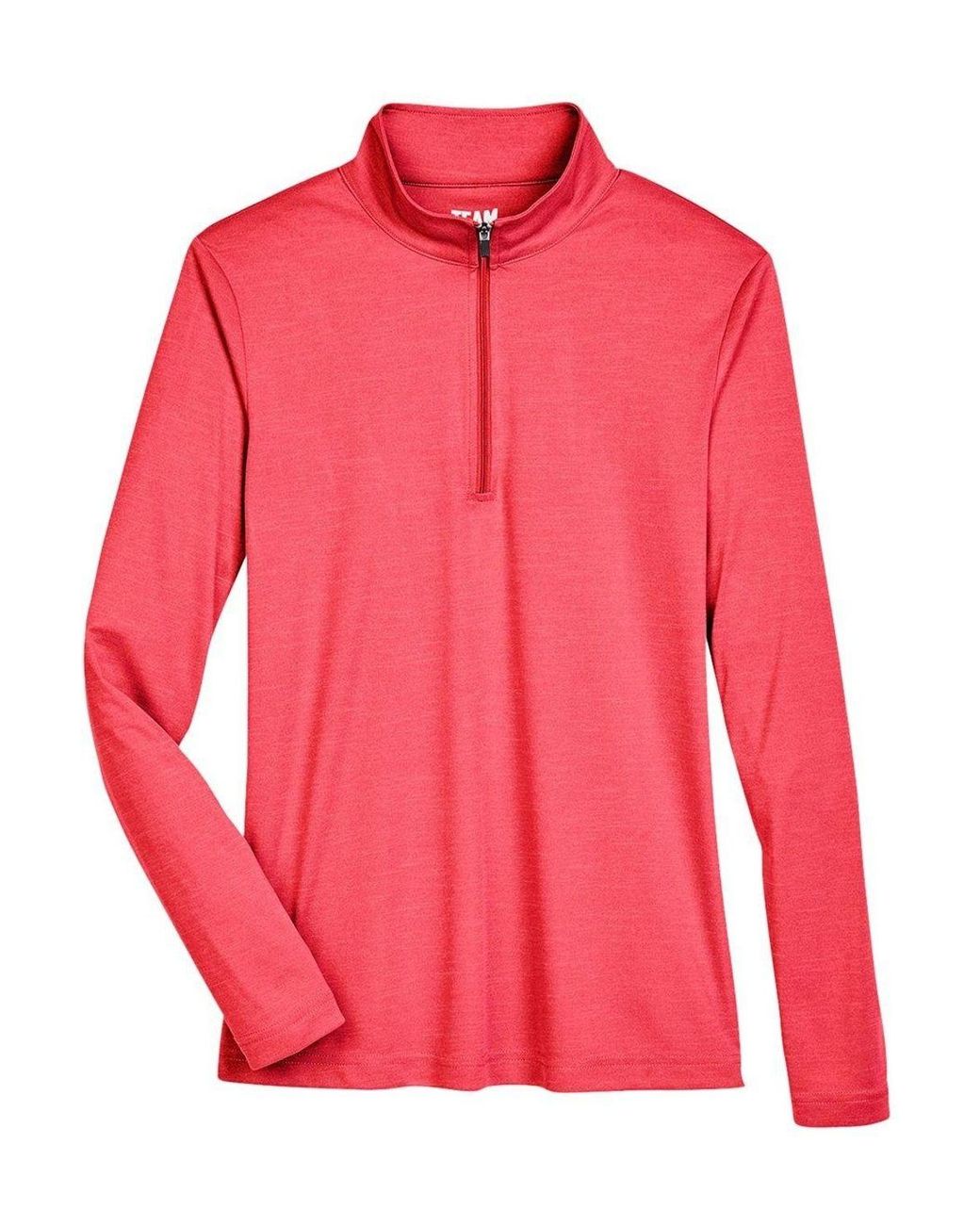 Team 365 Pink Zone Sonic Heather Performance Quarter-Zip Pullover