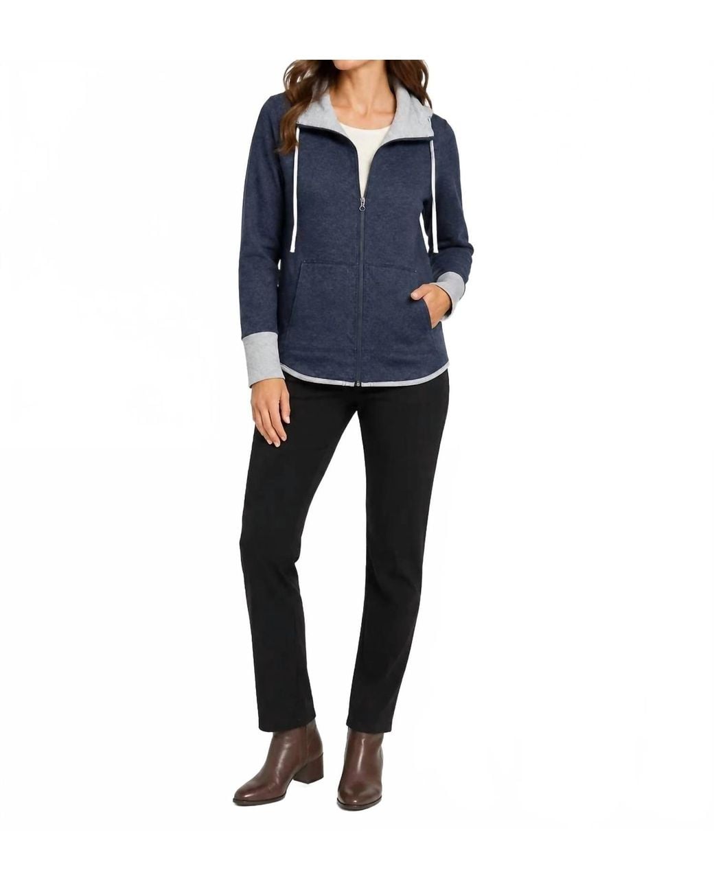 Lulu-B Blue Reversible Long Zip Jacket