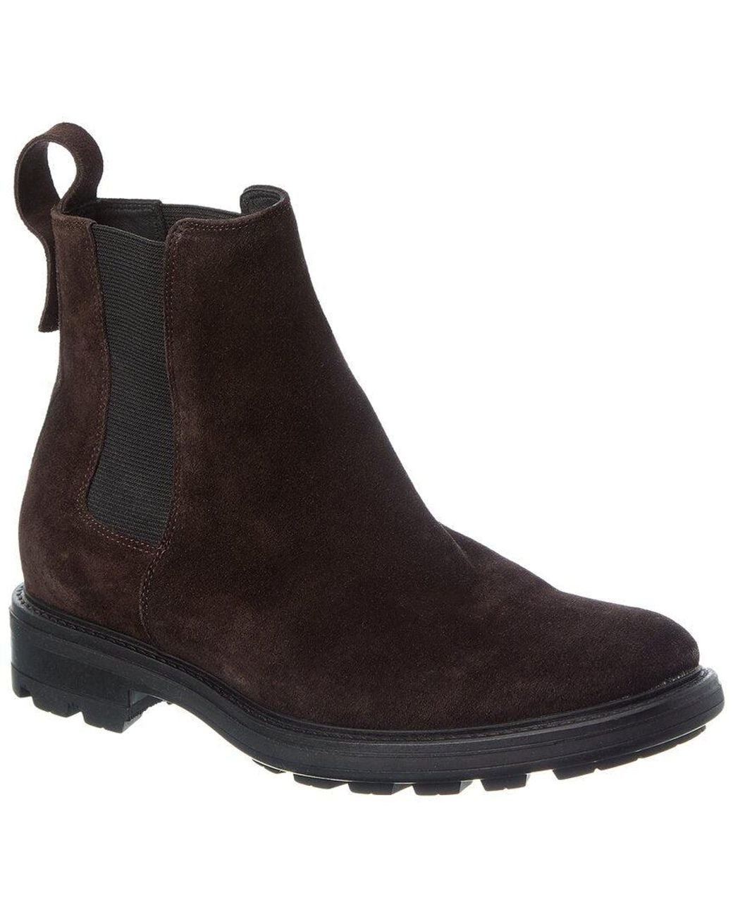 Theory Black Suede Chelsea Boot for men