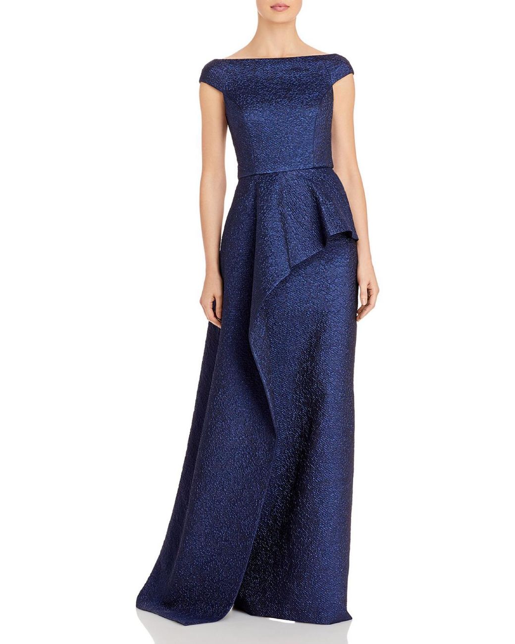 Teri Jon Metallic Prom Evening Dress in Blue Lyst