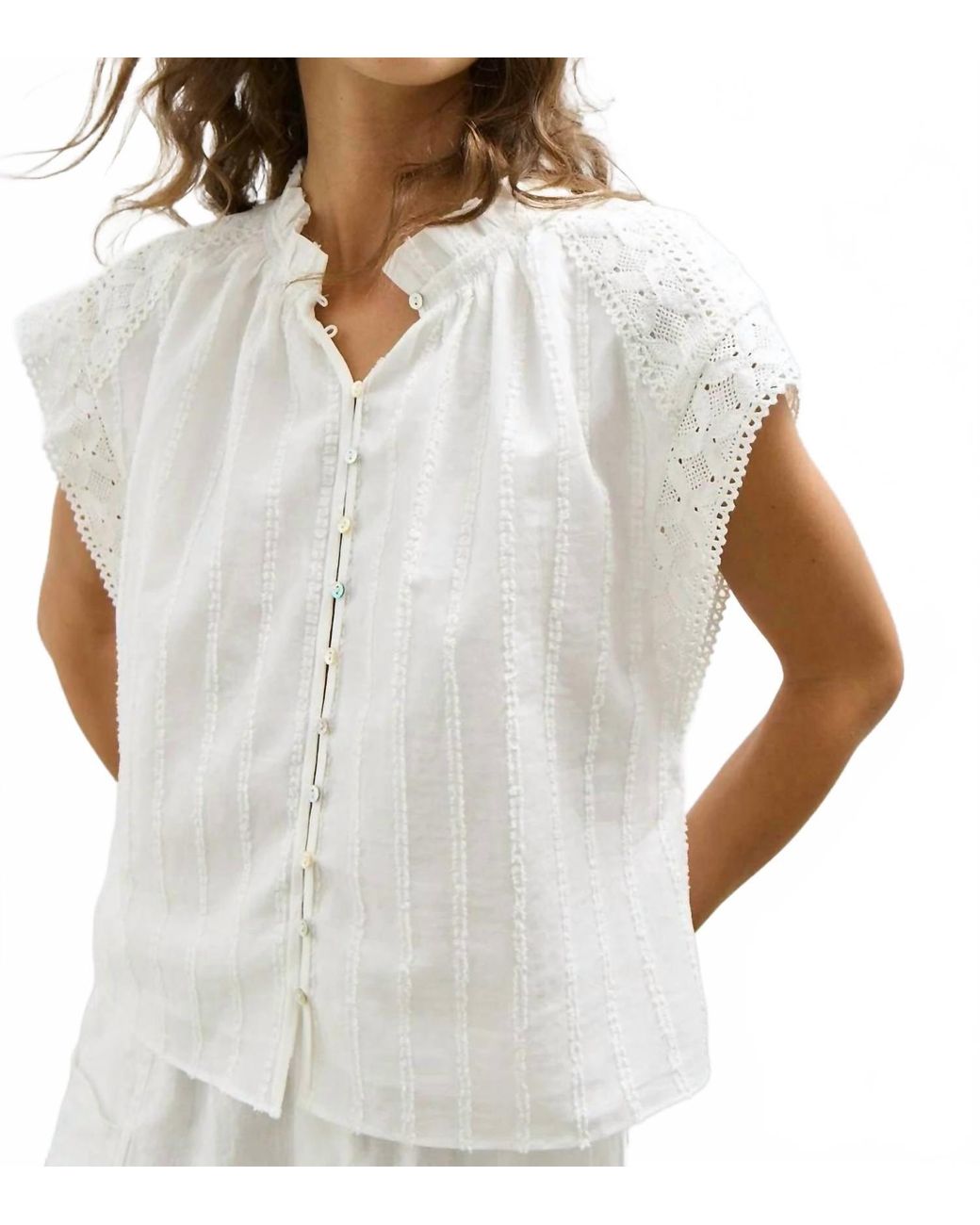 Melissa Nepton White Flo Blouse