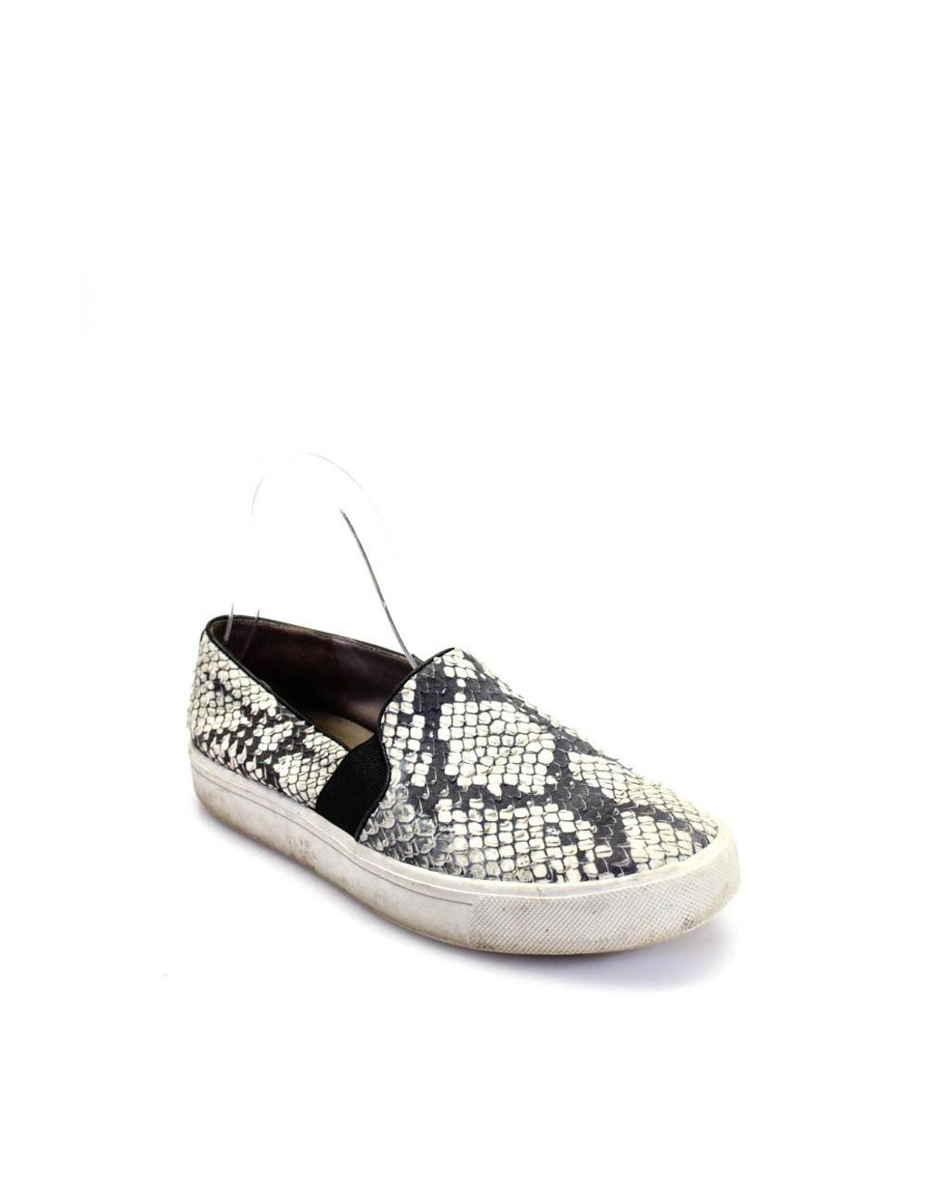 snakeskin slip on sneakers