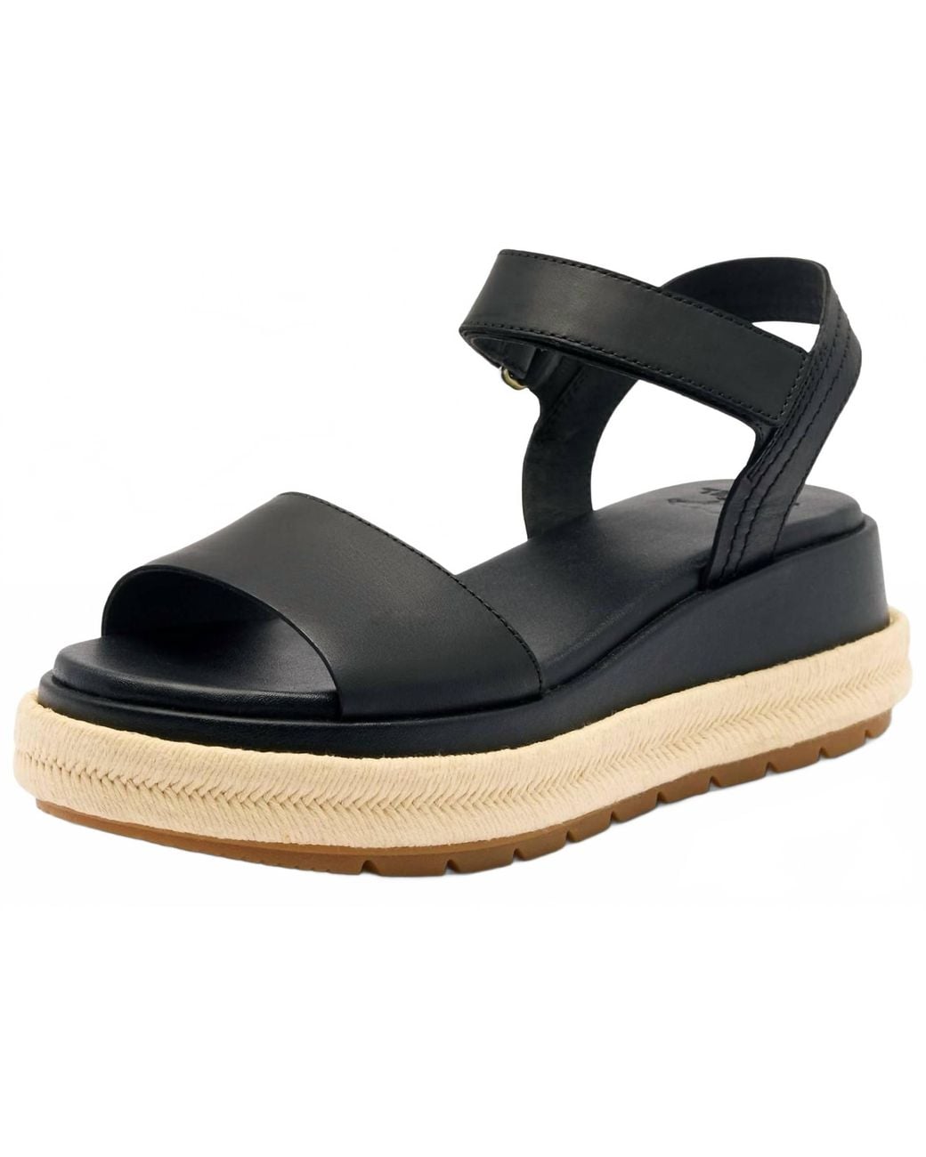 Sorel Black Sunpeak Platform Sandal