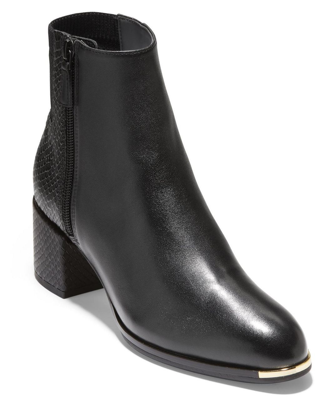 Cole Haan Grand Ambition Holland Leather Ankle Booties in Black | Lyst