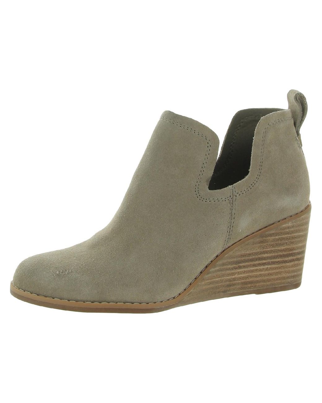 toms grey suede booties