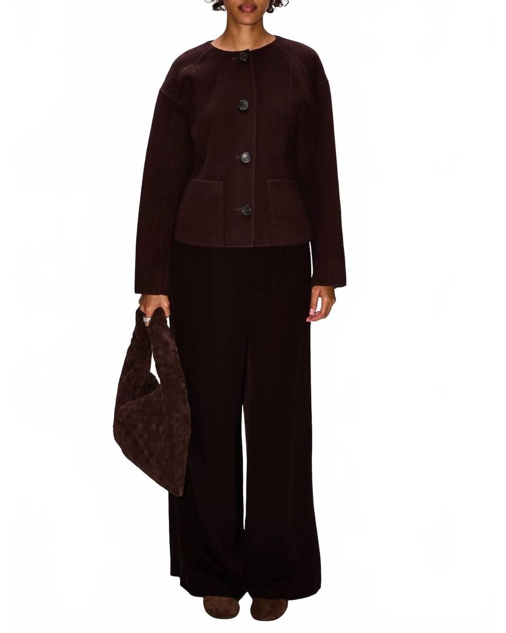 Ulla Johnson Blue Elsie Double Faced Wool Coat