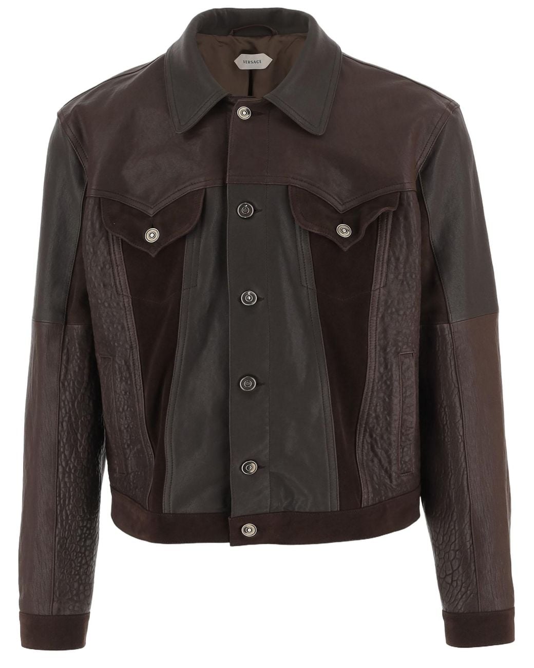 Versace Black Leather Jacket for men