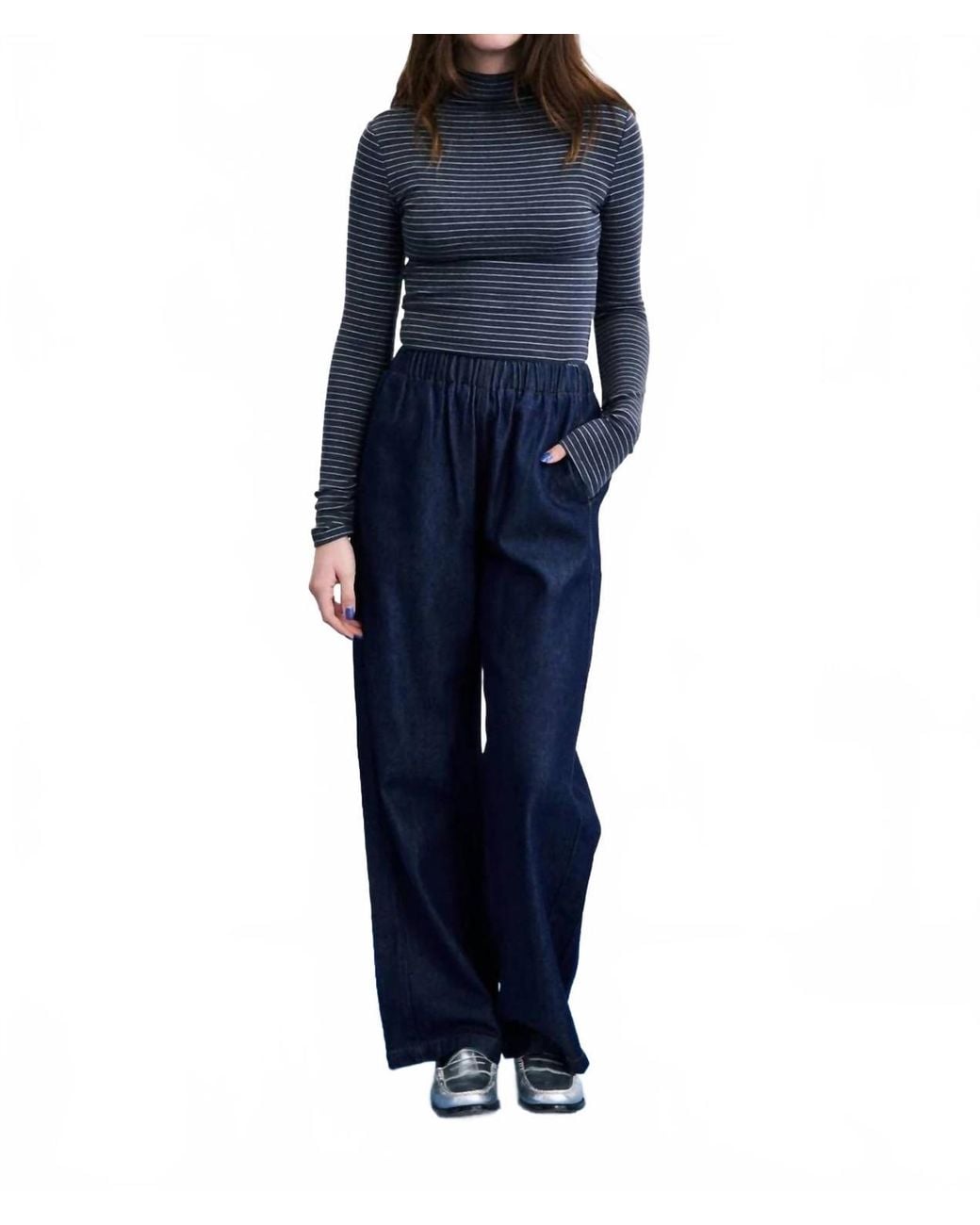FRNCH Blue Odori Top