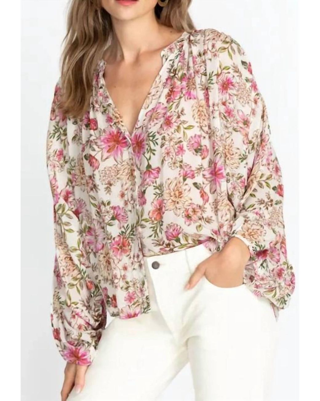 Johnny Was Sla Button Down Shirt I Lyst