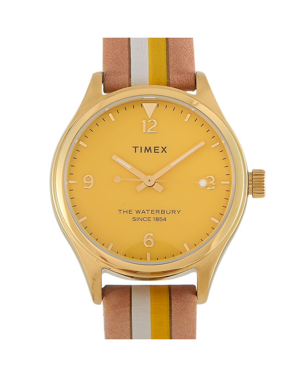 Timex Waterbury Traditional Yellow Dial Watch Tw2t26600 in Metallic Lyst