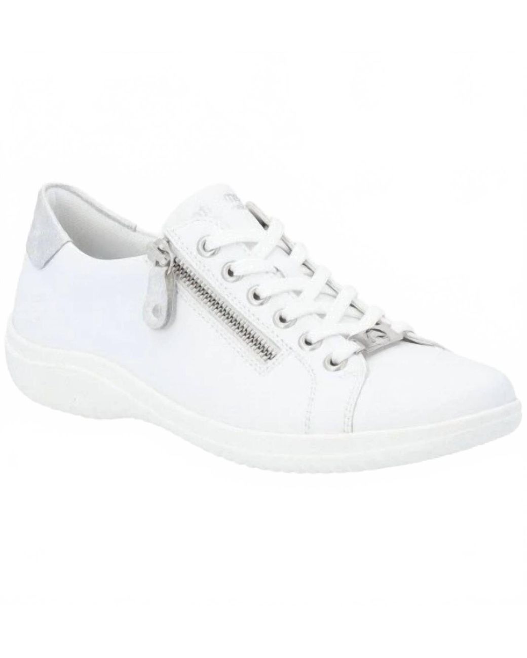 Rieker White Round Toe Sneaker