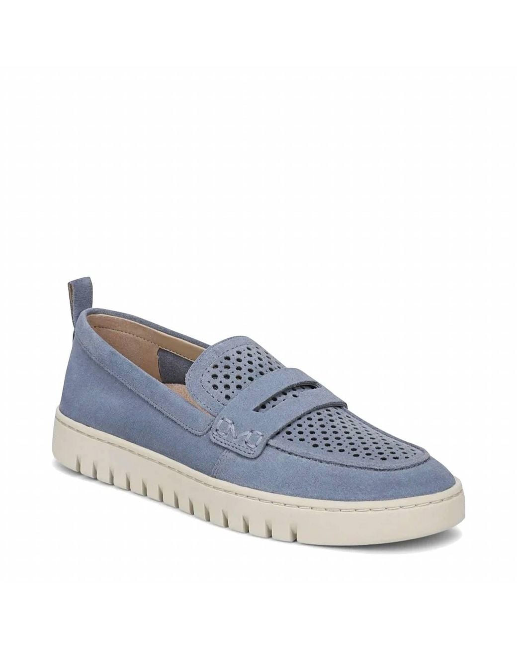 Vionic Blue Uptown Perforated Slip On Loafer