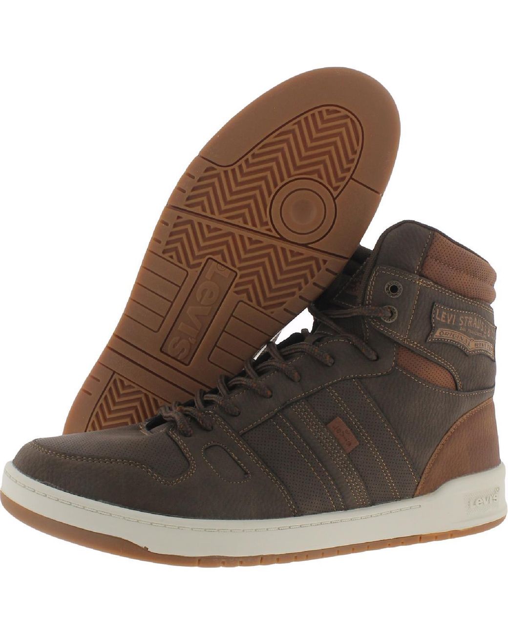 Levi's 520 Bb Hi Faux Leather Lifestyle Casual And Fashion Sneakers in  Brown for Men | Lyst