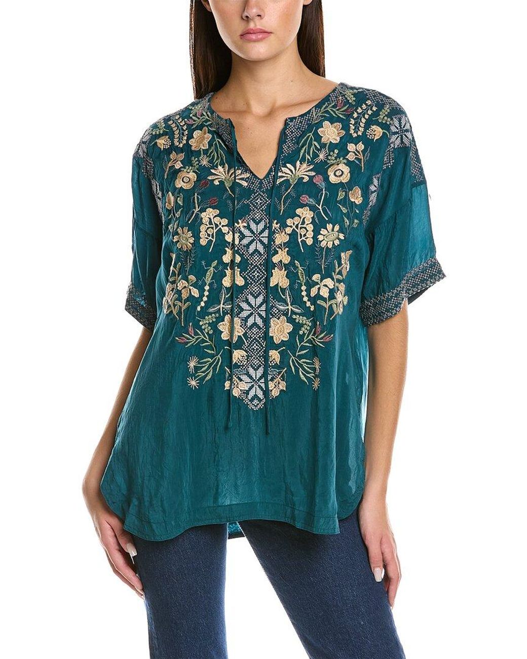 Johnny Was Darlyn Blouse in Green (Blue) | Lyst