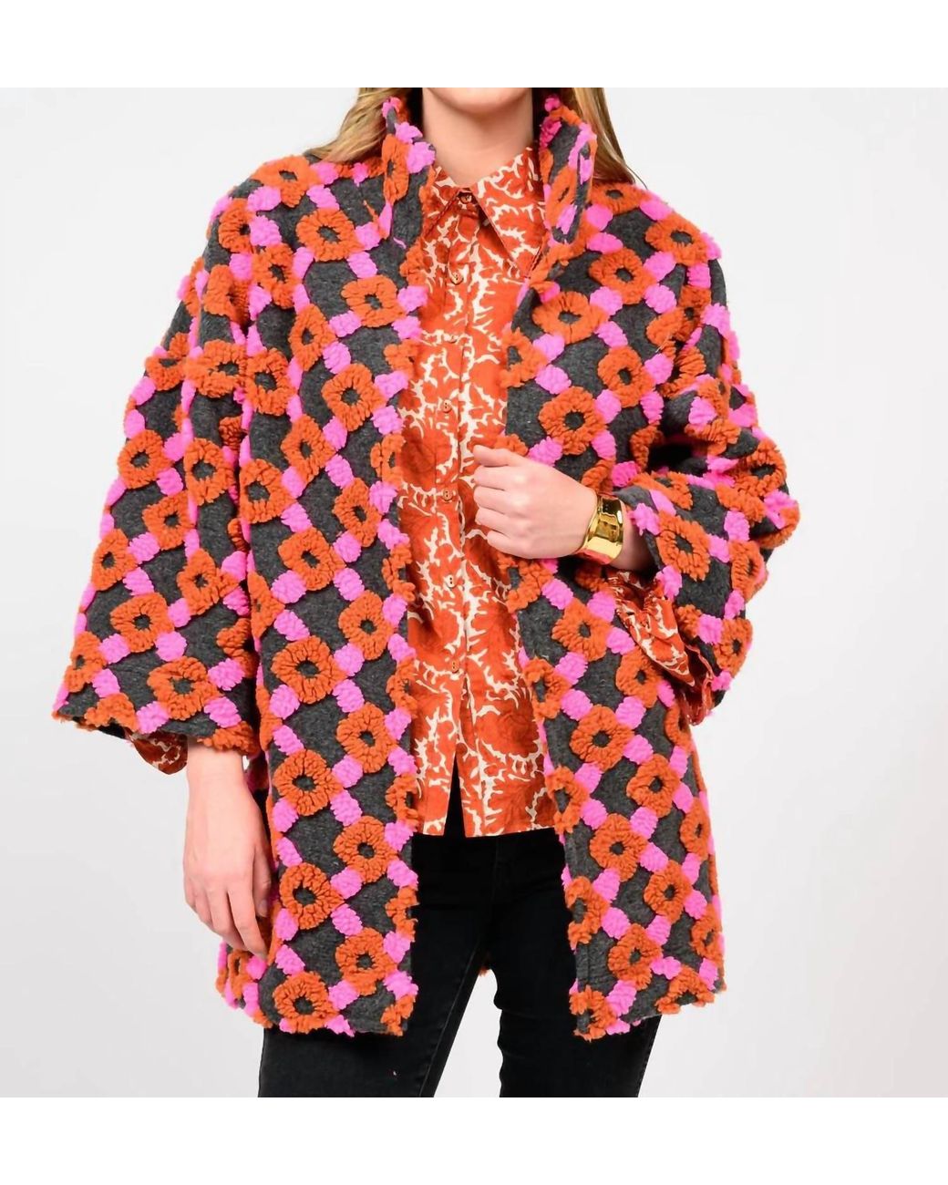 Ivy Jane Red Puff Pattern Jacket