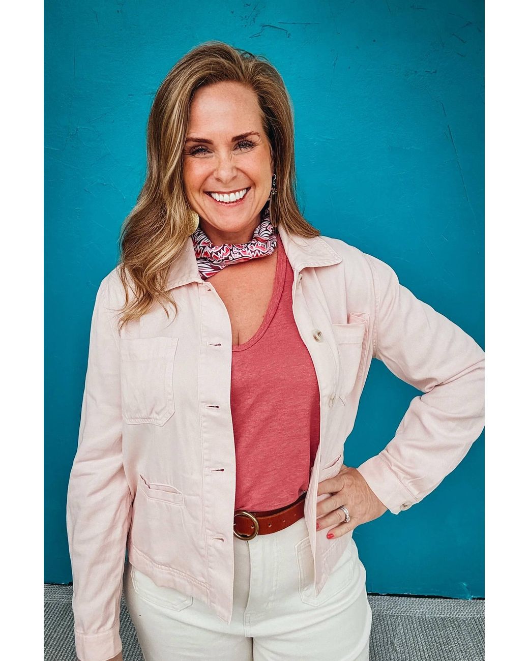 Be Cool Blue Susie Soft Blended Utility Jacket