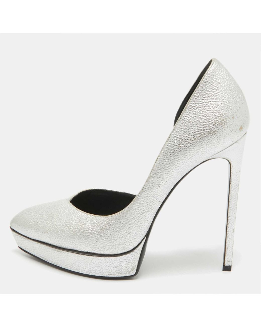 Saint Laurent Saint Laurent Leather Janis D'Orsay Pumps Size 39 in ...