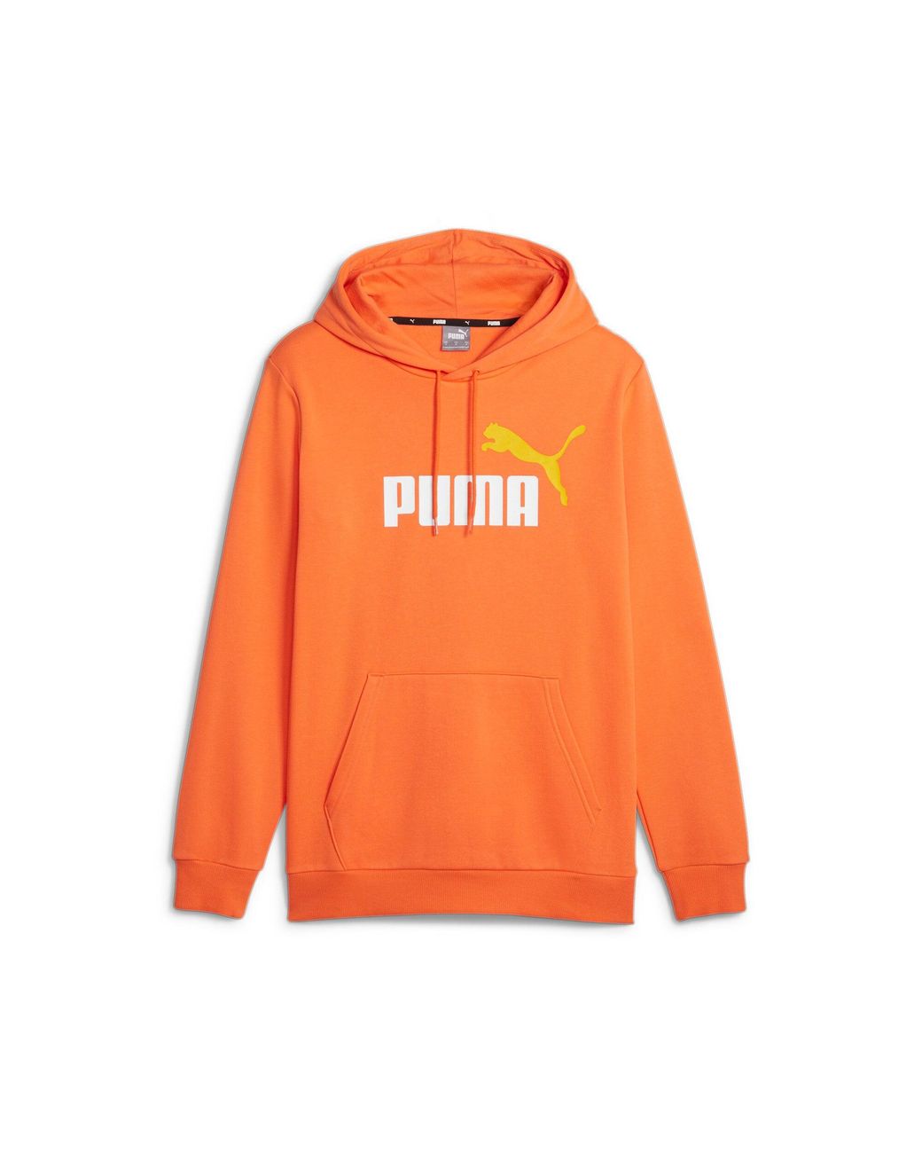 PUMA Essentials+ Two-tone Big Logo Hoodie in Orange for Men | Lyst