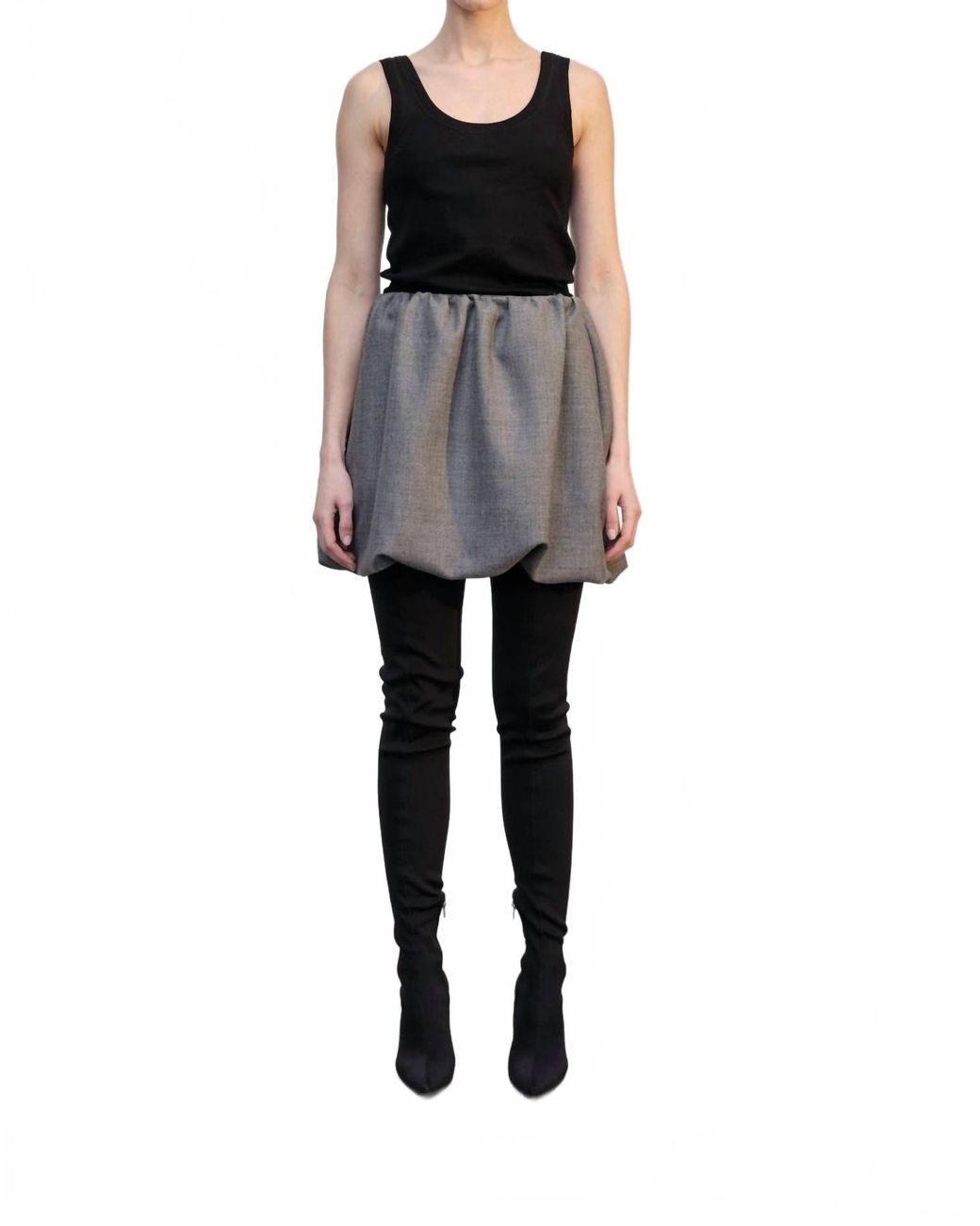 Herskind Gray Evans Mini Balloon Skirt