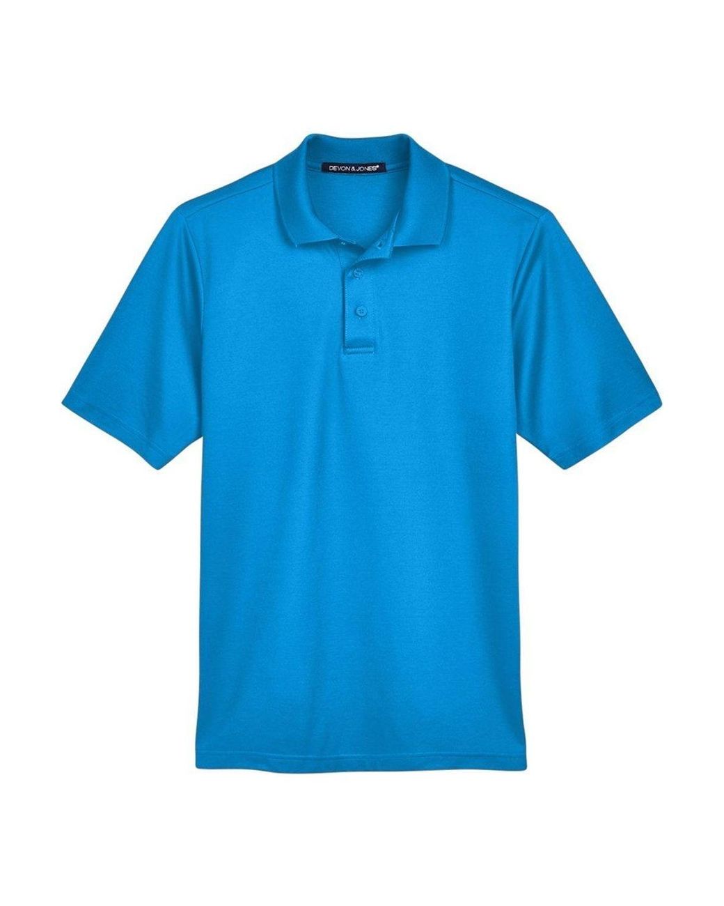 Devon & Jones Blue Crownlux Performance Plaited Polo for men