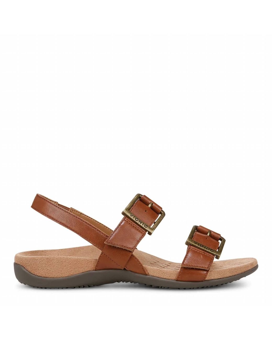 Vionic Brown Reese Adjustable Straps Sandal