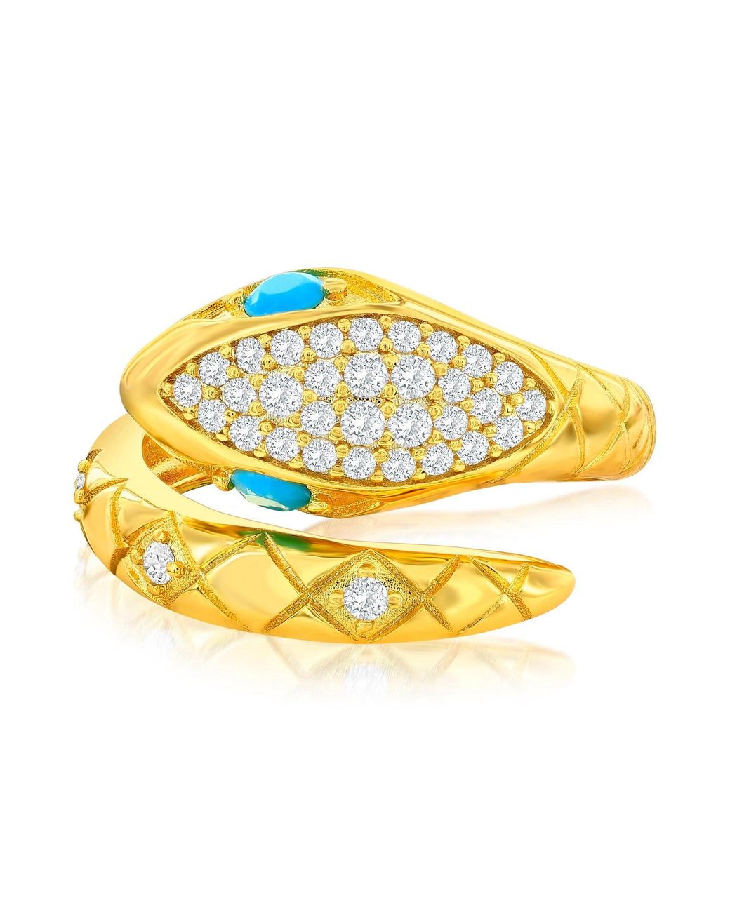 Donatello Gian Metallic Plated Snake Ring
