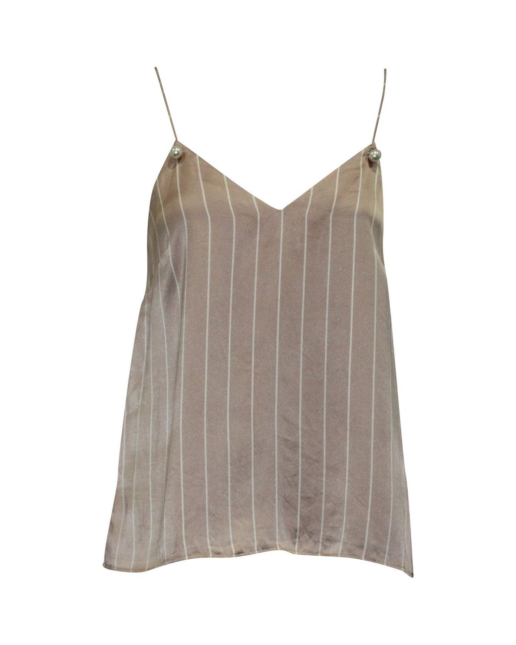 Cami NYC Striped Camisole With Pearl in Brown | Lyst