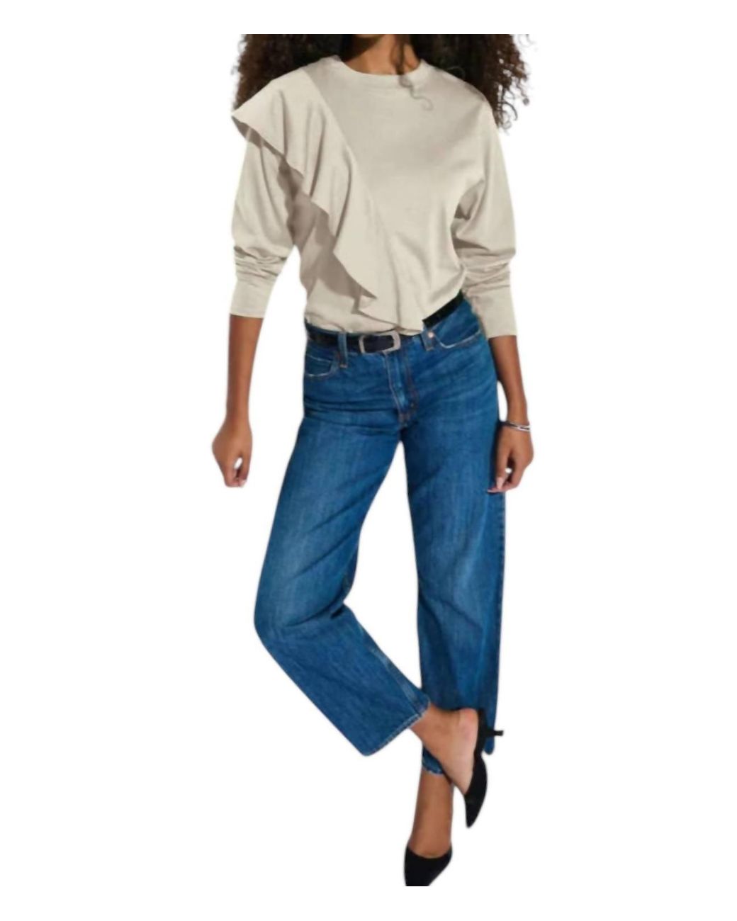 Nation Ltd Blue Farrah Top