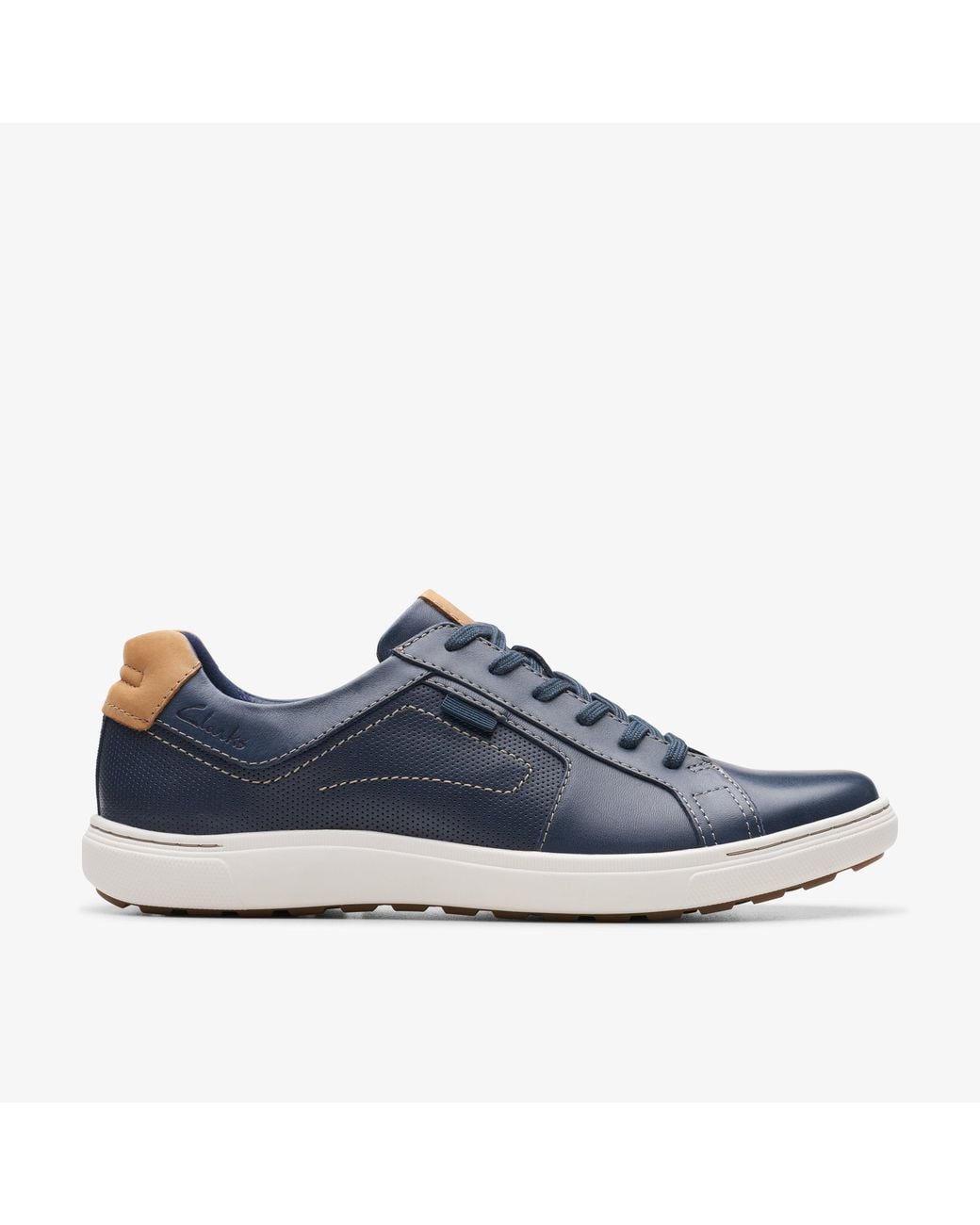 Clarks Blue Mapstone Lace Leather for men