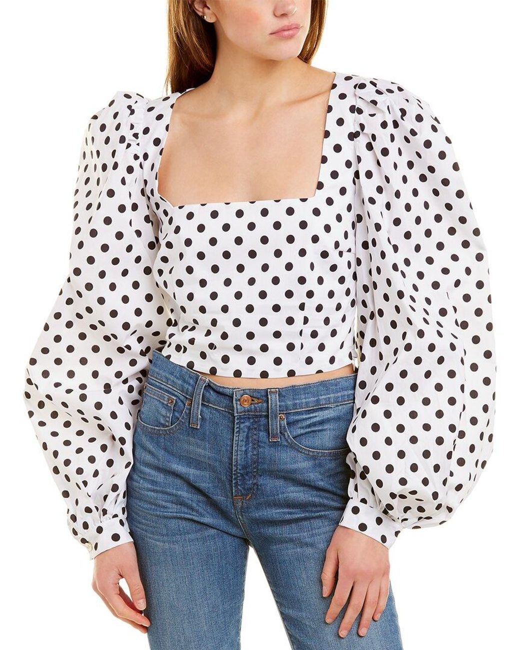 Caroline Constas Blue Elliot Top