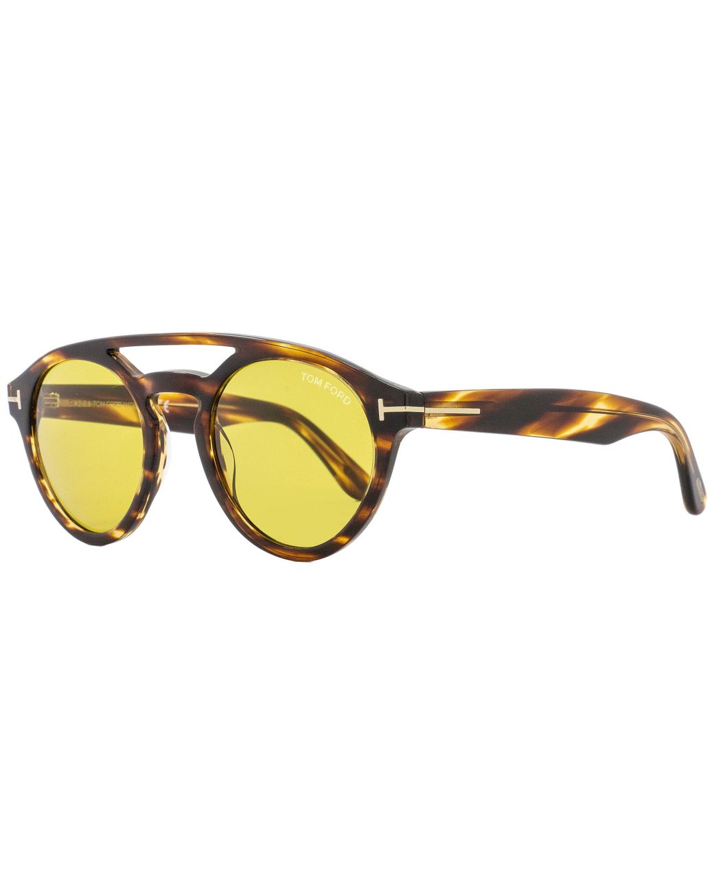 Tom Ford Sunglasses Tf537 Clint Striped Brown 50mm in Black | Lyst