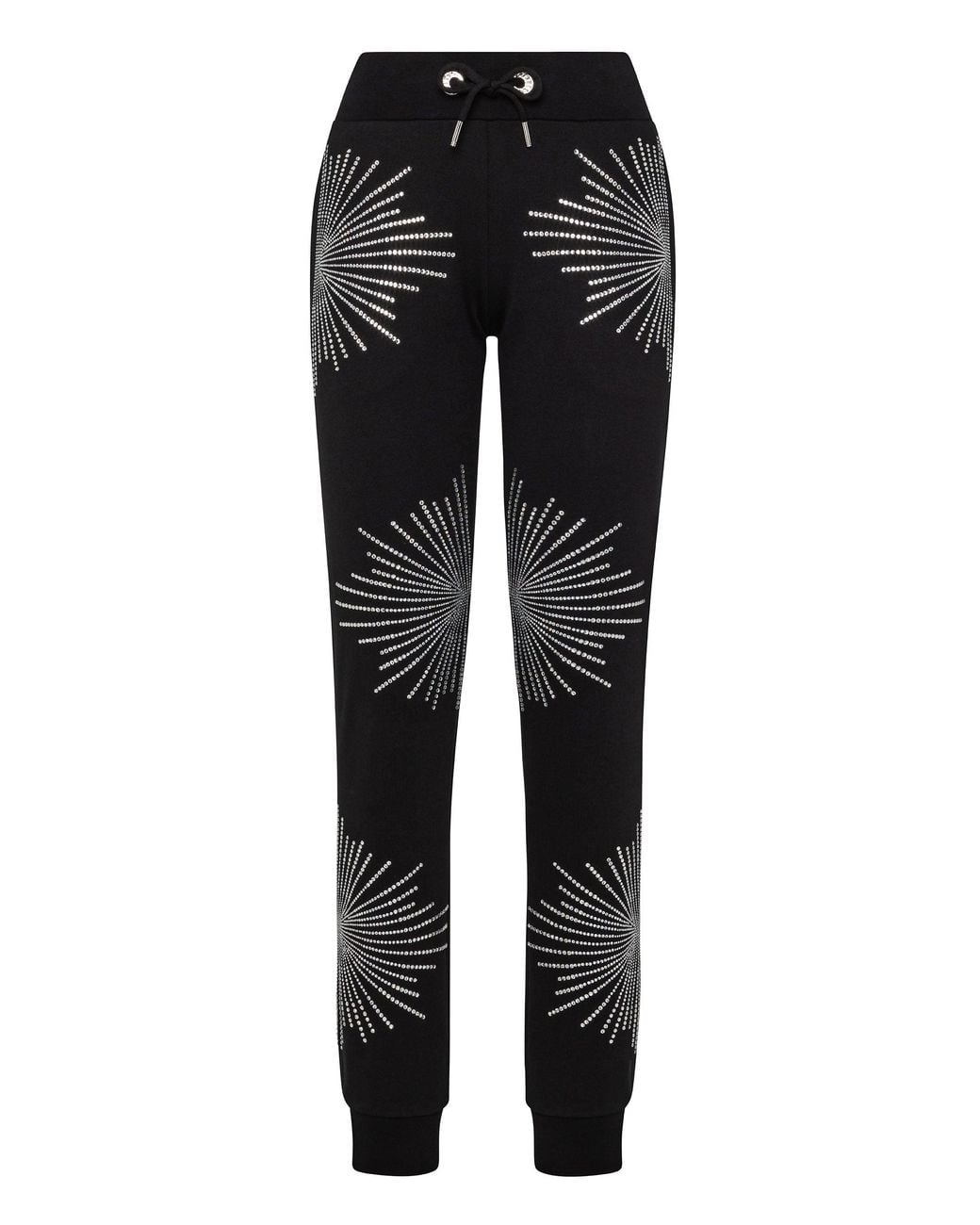 Philipp Plein Black Jogging Trousers Crystal