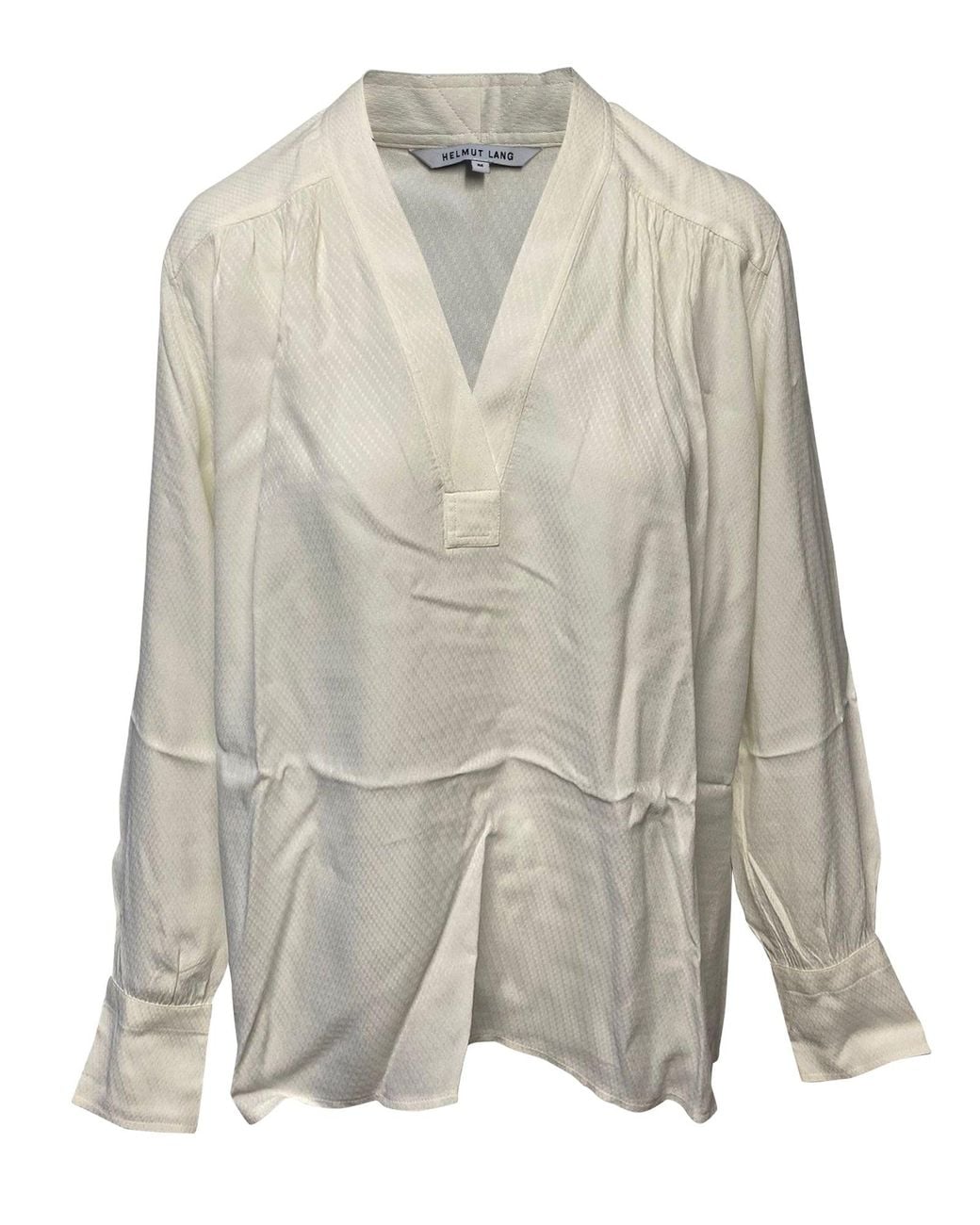 Helmut Lang Gray Jacquard Blouse
